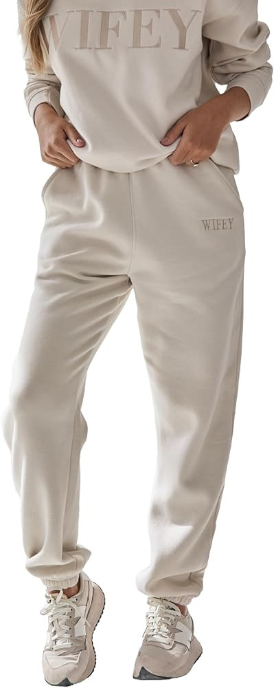 Six Stories Wifey Champagne Joggers, Comfortable Lounge Sweatpants, Wedding, Anniversary, Valenti... | Amazon (US)