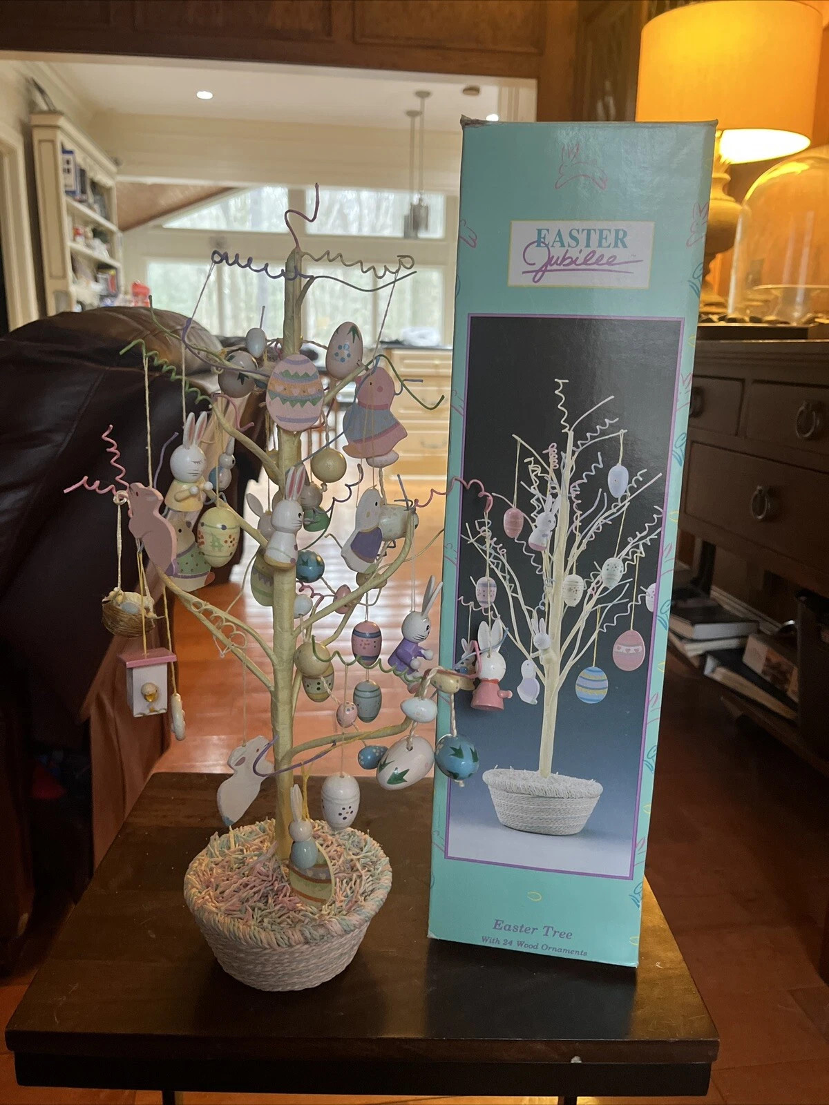 Vintage Easter Jubilee Tree 18" with Painted  Wood  Ornaments  Kmart  | eBay | eBay US