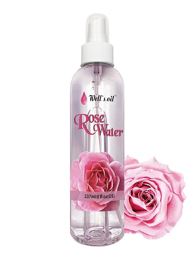 Well's 100% Pure Rose Water 8oz / Anti-Inflammatory / Anti-Acne / Anti-Eczema | Amazon (US)