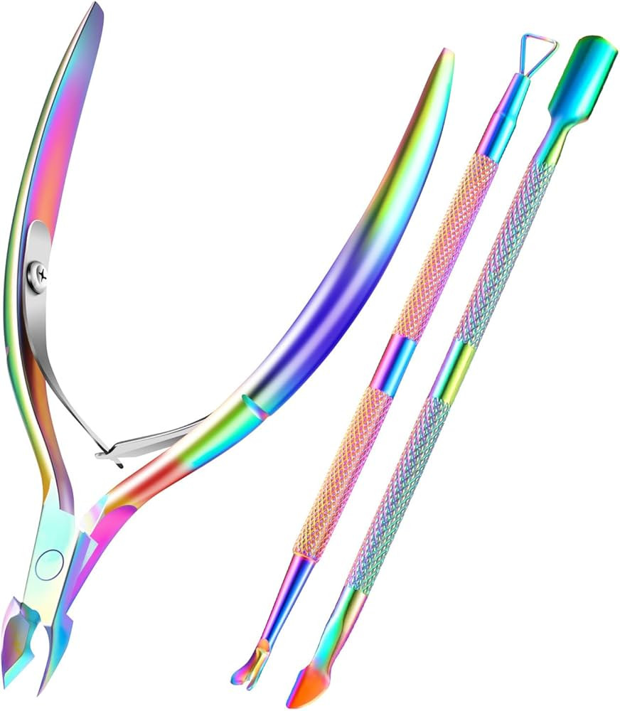 Cuticle Trimmer with Cuticle Pusher, XUNXMAS Cuticle Remover Cutter Nipper Scissor and Triangle C... | Amazon (CA)