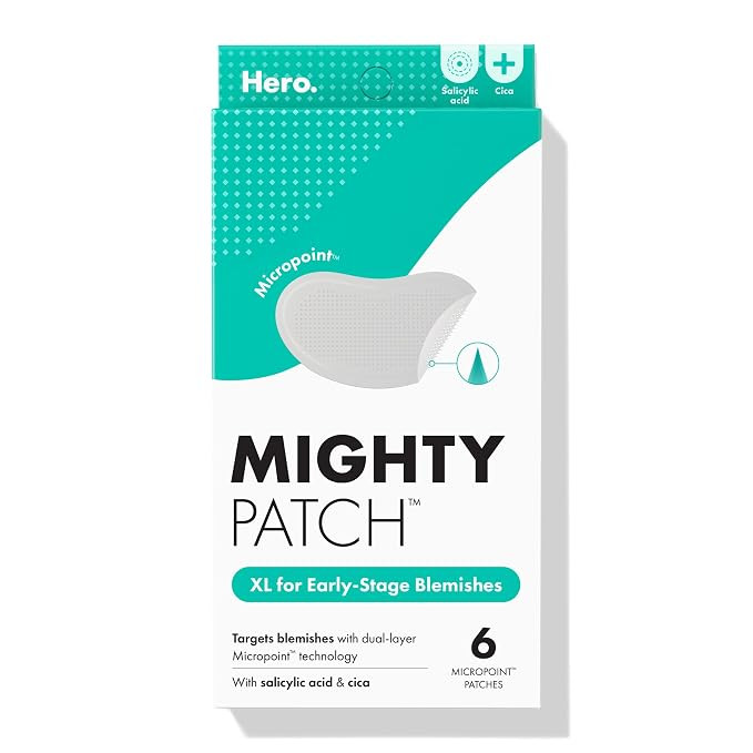 Mighty Patch HERO COSMETICS Micropoint XL Hydrocolloid Pimple Patches with Salicylic Acid, Niacin... | Amazon (US)