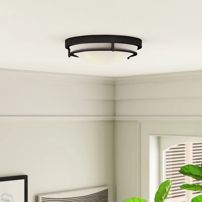 Aaru 2 - Light 13" Simple Bowl Flush Mount | Wayfair North America