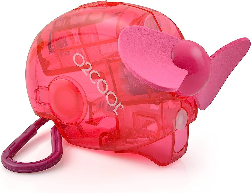 O2COOL Keychain Sport Misting Fan - Pocket Size Battery Powered Portable Fan With Carabiner Clip ... | Amazon (US)