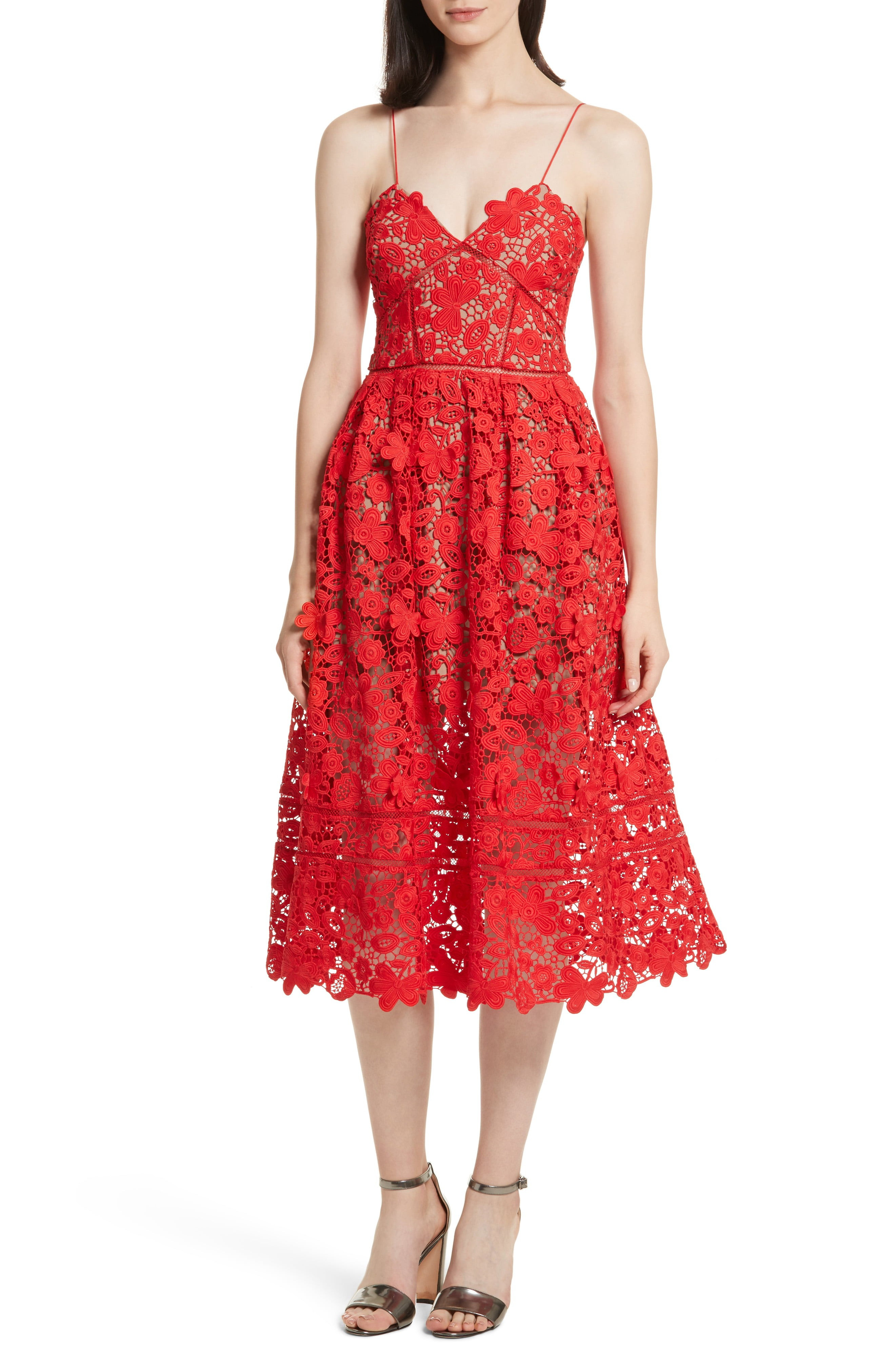Azaelea 3D Lace Fit & Flare Dress | Nordstrom