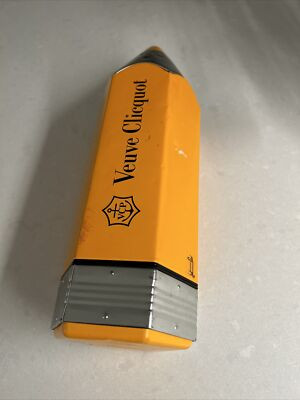 Veuve Clicquot Orange Pencil Promotional Champagne Bottle Holder Metal Tin  | eBay | eBay US