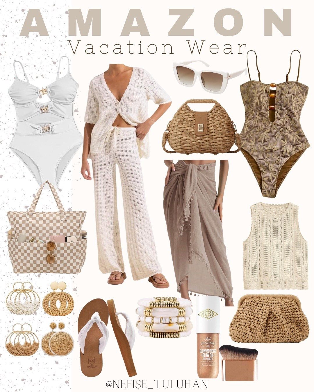 Amazon Vacation finds ✨


Vacation outfit, vacation, bikini, sunglasses, coverup, beach bag, amazon vacation, sandals, amazon sandals, black bikini, neutral bikini, maxi dress, amazon dress, vacation dress, summer dress, amazon finds, amazon fashion, amazon sunglasses, swim, travel outfits, resort wear, resort outfits, vacation, summer outfit, travel, sandals 2026, amazon sandals, two piece set, amazon two piece set, sun hat, summer outfit, summer outfits, swimwear, one piece swimsuit, white swimsuit, amazon sandals


#LTKSeasonal #LTKSwim #LTKTravel
