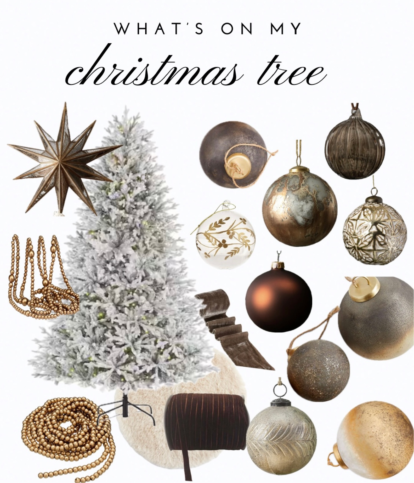 What’s on my Christmas Tree | holiday decor | Christmas decor | Sale | brown velvet ribbon / frayed edge velvet ribbon; Sale; Christmas gold bead garland; wooden bead garland; 

#LTKHolidaySale #LTKSeasonal #LTKHoliday