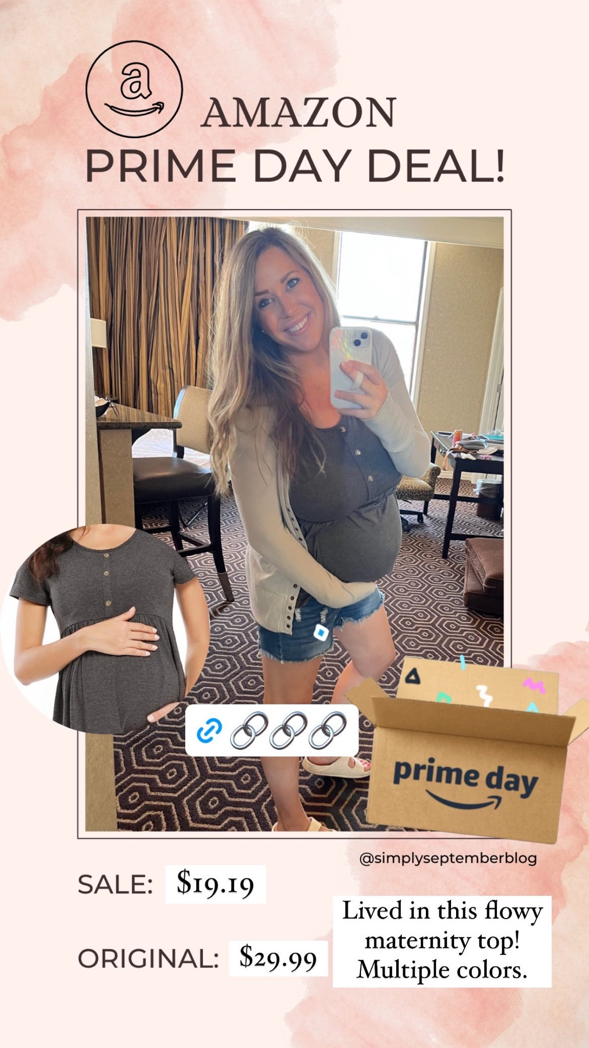 This was one of my favorite maternity tops. It was flowy and comes in multiple colors. Amazon prime day sale!



#LTKsalealert #LTKxPrimeDay #LTKbump