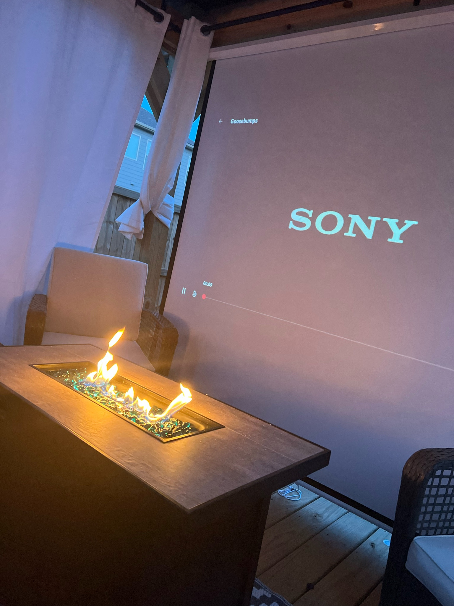 It was such a game changer to increase the backyard space with this projector and fire pit  

#LTKHome #LTKSeasonal #LTKU