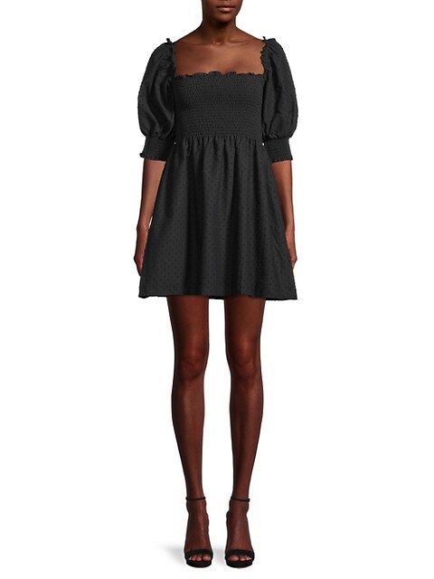Calyso Swiss Dot Smocked Dress | Saks Fifth Avenue OFF 5TH