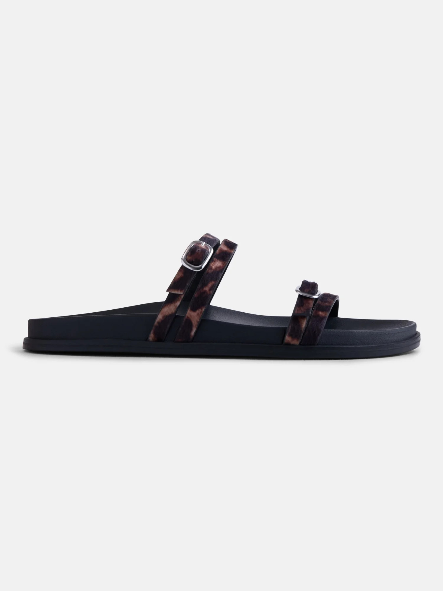 No Boundaries Women's Double Strap Footbed Sandals - Walmart.com | Walmart (US)