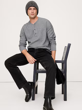 Slub Double-Knit Henley T-Shirt | Banana Republic (US)