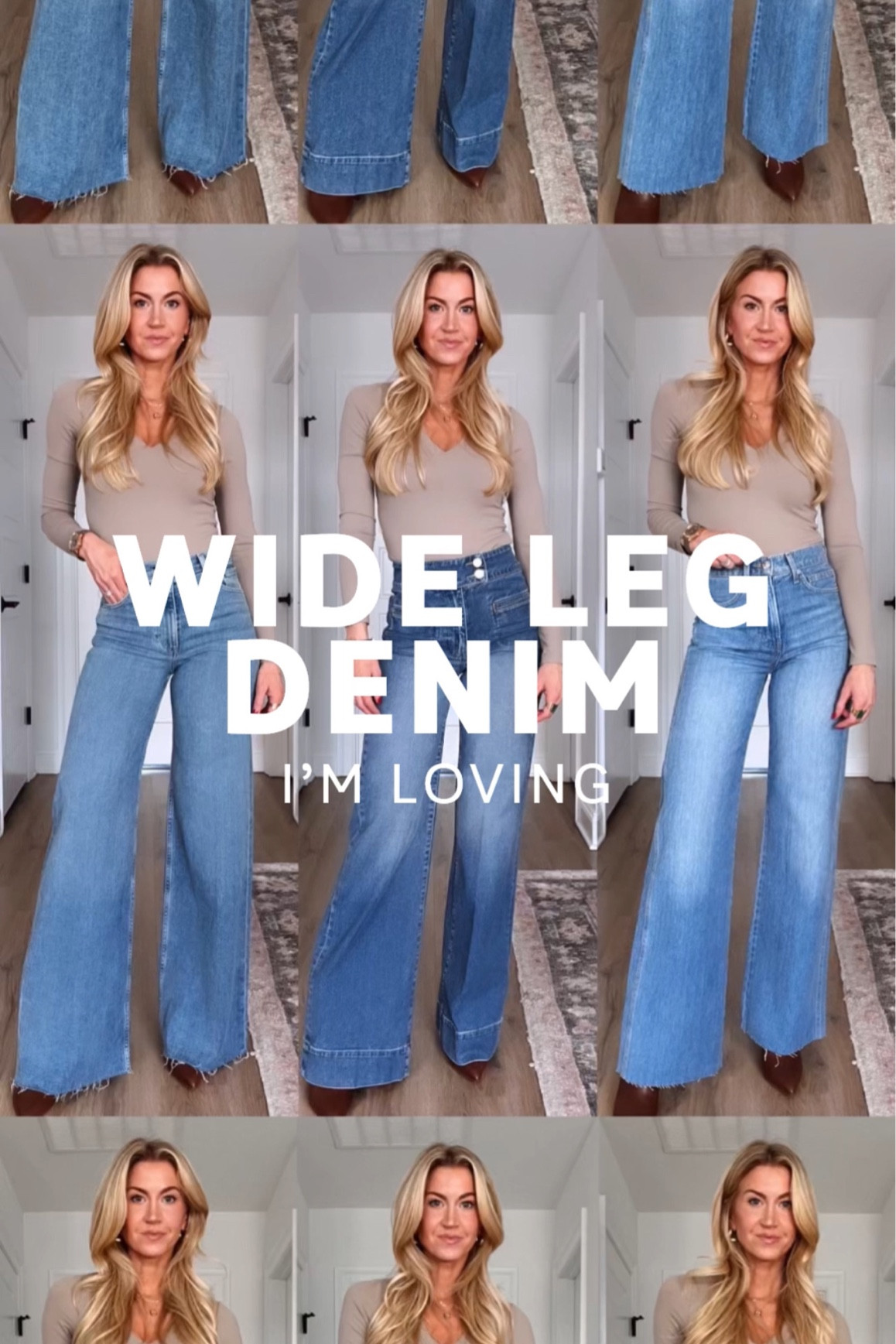My top FOUR picks for the best high-rise mid rinse wide leg denim (that are actually in stock). All run TTS

Pair 1: Rag & Bone
Comfy
($50 with code: DECGETSF at Saks)

Pair 2: Frame
Best details
(On sale at all retailers) 

Pair 3: Veronica Beard
Incredibly flattering

Pair 4: Seven
Best for flats
($50 with code: DECGETSF at Saks)

#LTKstyletip #LTKbeauty #LTKSeasonal