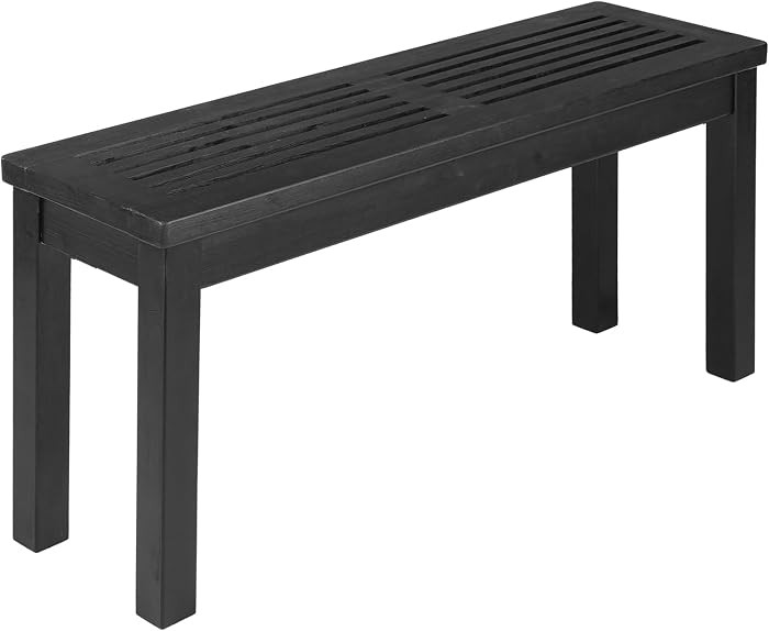 VINGLI Outdoor Wooden Bench, 40\u201d Porch Bench Outdoor Backless Garden Bench, Small Outdoor Be... | Amazon (US)
