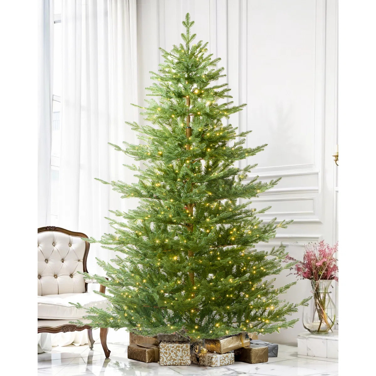 Lighted Artificial Christmas Tree - Stand Included | Wayfair North America