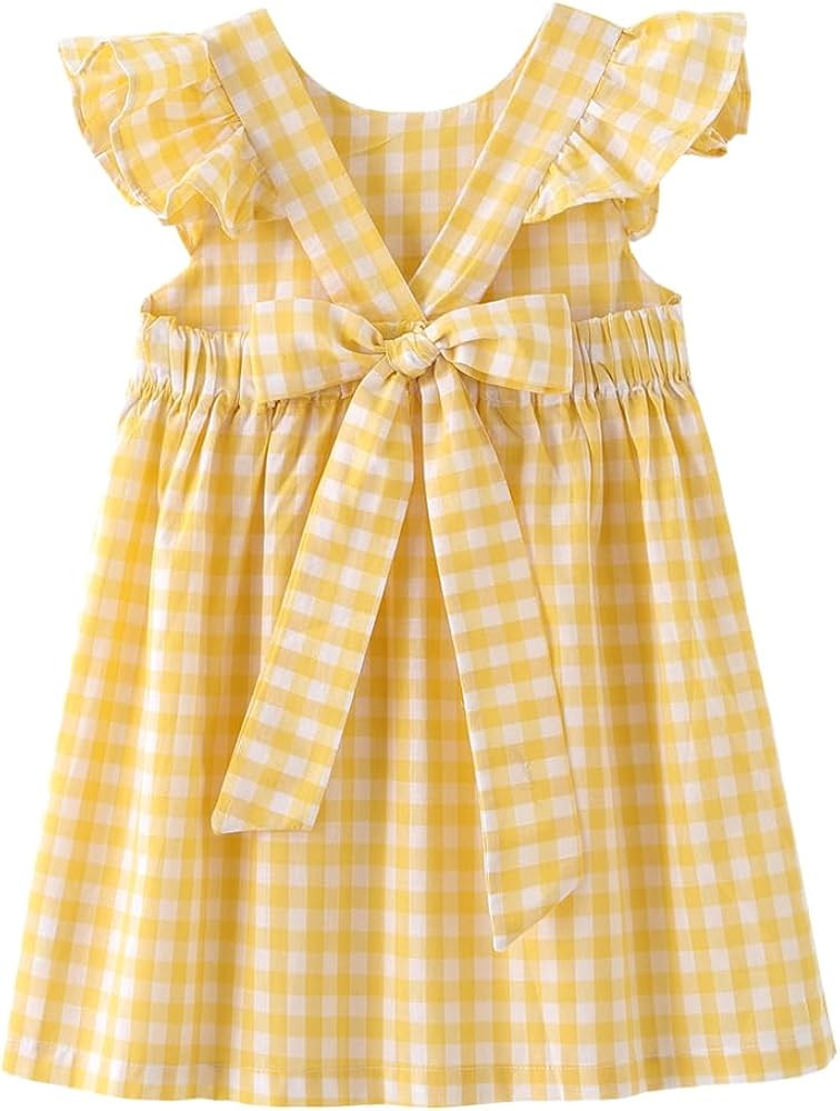 Zanie Kids Easter Dresses for Girls Baby Girl Summer Dress Playwear Family Photo Outfits | Amazon (US)