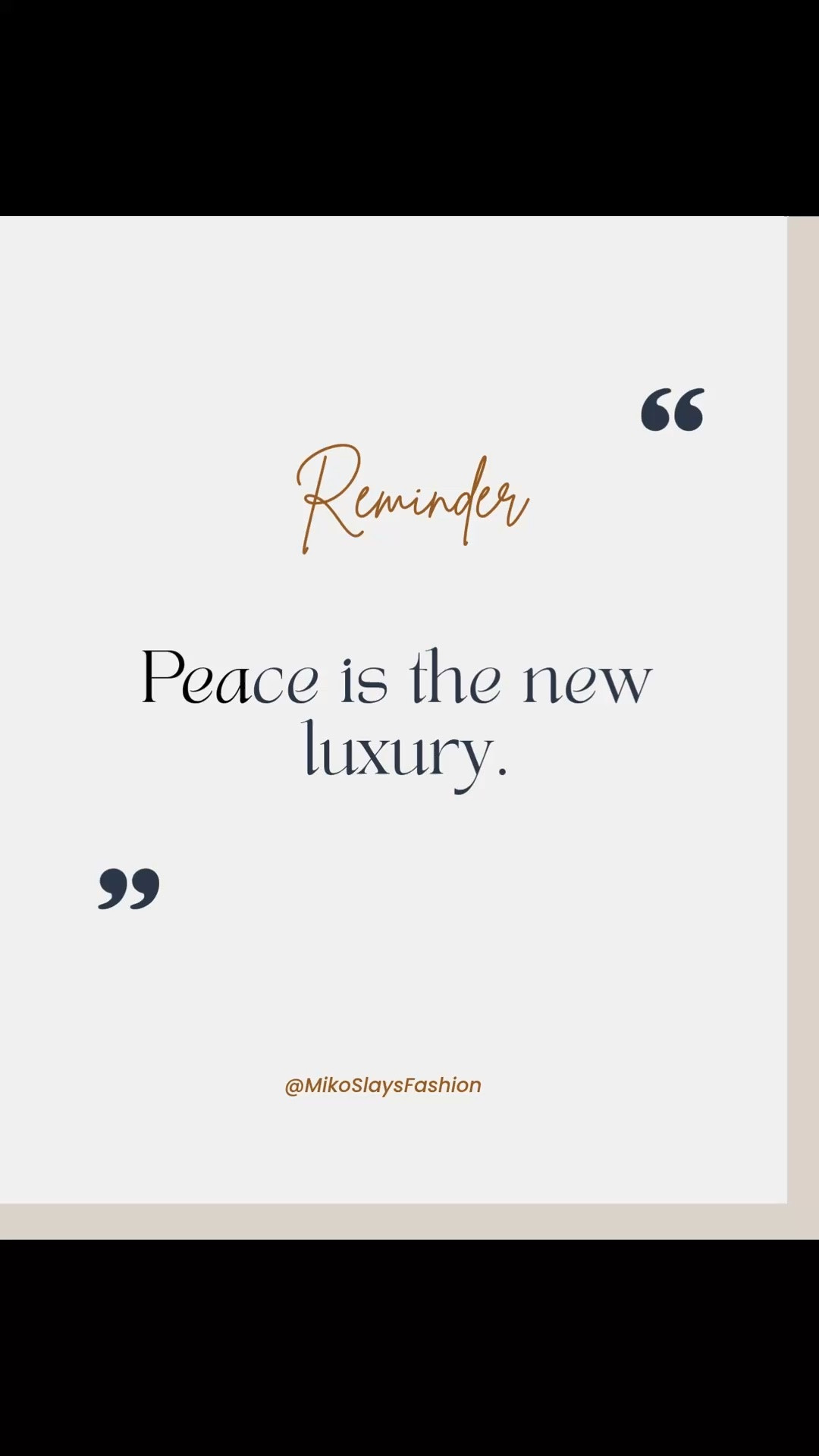 Just a reminder, sis. ✨💋
Peace is the be luxury.

#LTKselfcare