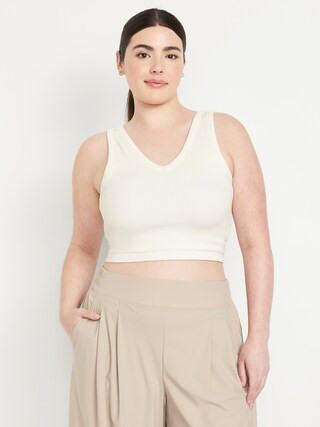 Exhale Seamless V-Neck Rib Tank | Old Navy (CA)