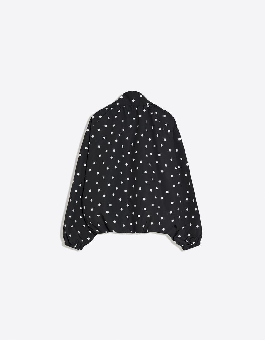 Oversize polka dot jacket - Jackets and trench - Women | Bershka UK