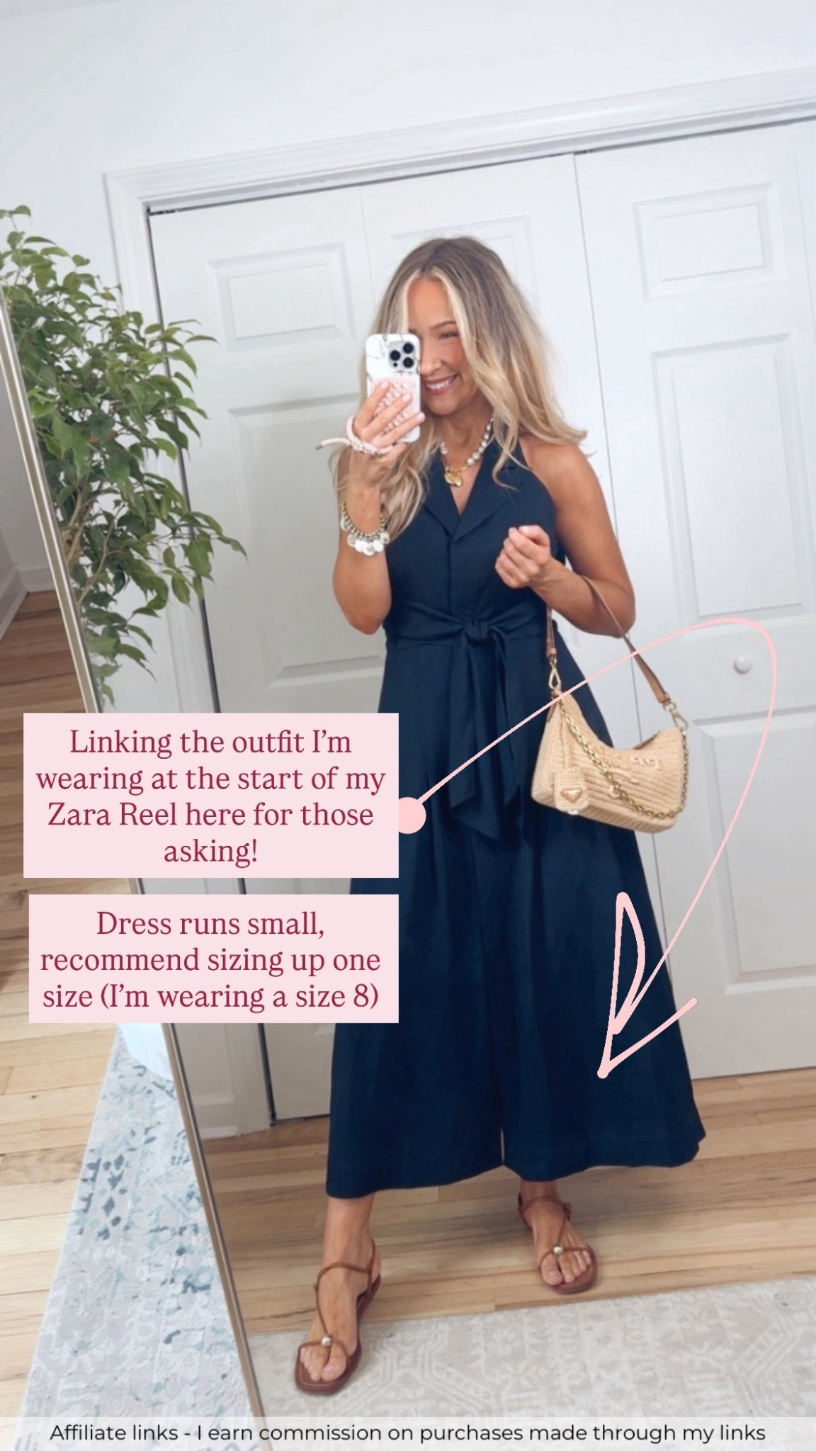 Affiliate links - I earn commission on purchases made through my links | summer dress, navy blue shirt dress sleeveless, easy summer style 