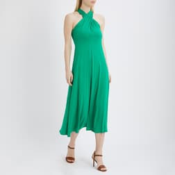 Green Halter Neck Jersey Midi Dress | BrandAlley