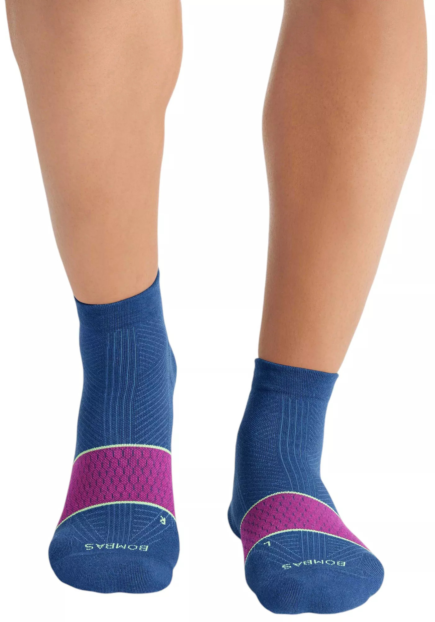 Bombas Performance Running Ankle Socks, Men's, Large, Dark Sky/Prickly Pear | Public Lands