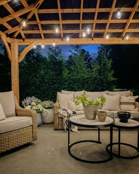 The best solar string lights! Walmart outdoor sofa, better homes and garden river oaks, outdoor sofa, outdoor lighting, outdoor living 

#LTKhome #LTKSeasonal #LTKsalealert