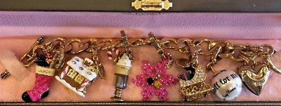 Juicy Couture Christmas Charm Bracelet  with 6 Retired and Removable Charms  | eBay | eBay US