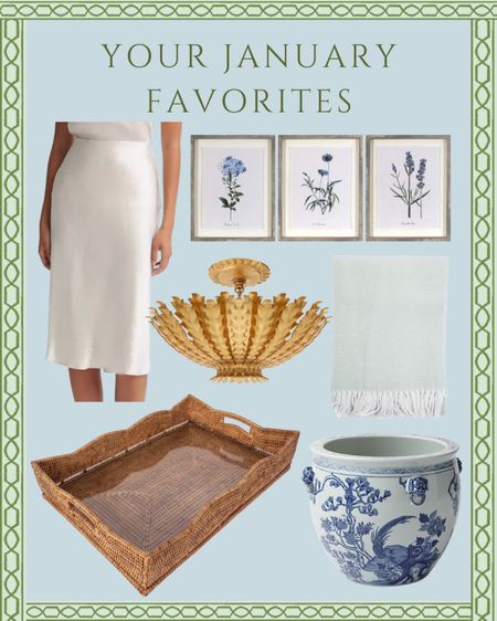 Everyone’s favorite and best selling pieces from January 

Home decor, planter, tray, lighting, blanket, silk skirt 

#LTKstyletip #LTKfindsunder100 #LTKhome