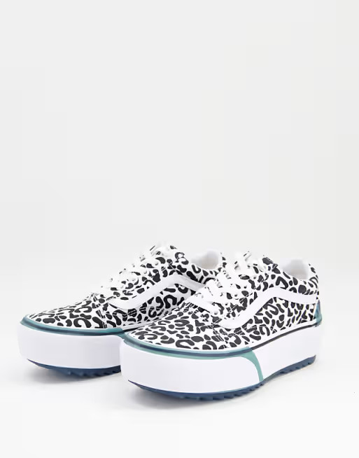 Vans Old Skool Stacked UV Ink Leopard trainers in multi | ASOS (Global)