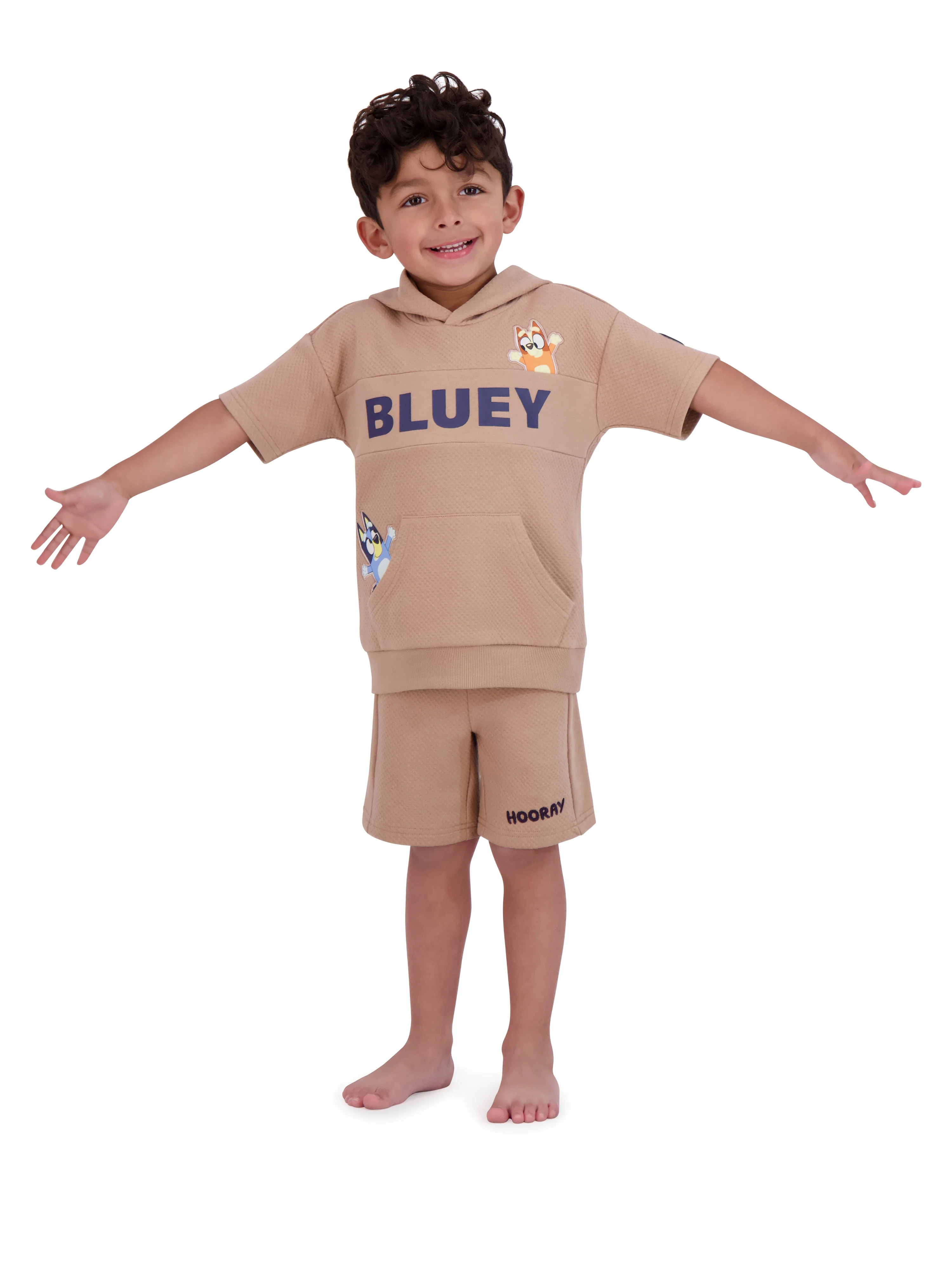 Bluey Toddler Boy Textured Knit Short Set, Sizes 12 Months-5T - Walmart.com | Walmart (US)
