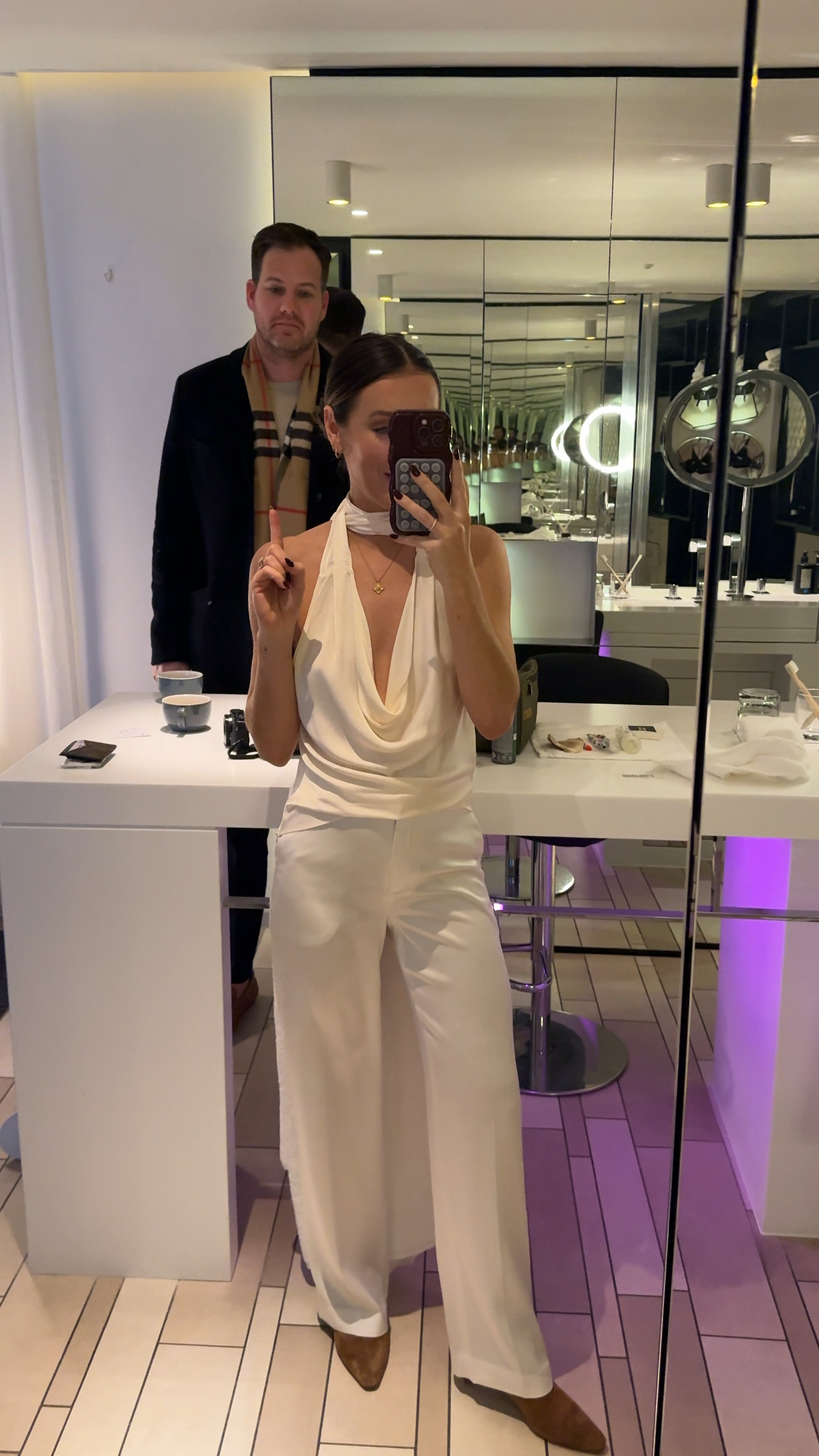 London going out outfit! Linking the faux fur I wore over this and Mr. Chic’s coat too (it’s 54% off!). My top runs big- size down! Winter whites, would be fun for a winter bride 

#LTKWedding #LTKHoliday