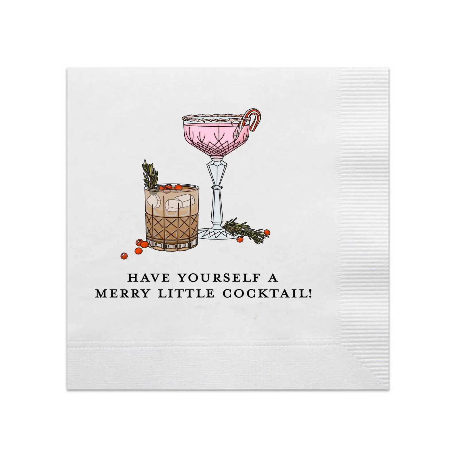 Have Yourself A Merry Little Cocktail Napkins, Set of 20 Christmas Napkins, Christmas Table Napki... | Etsy (US)