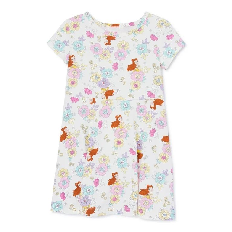 Belle Toddler Girl Print Skater Dress, Sizes 12M-5T | Walmart (US)