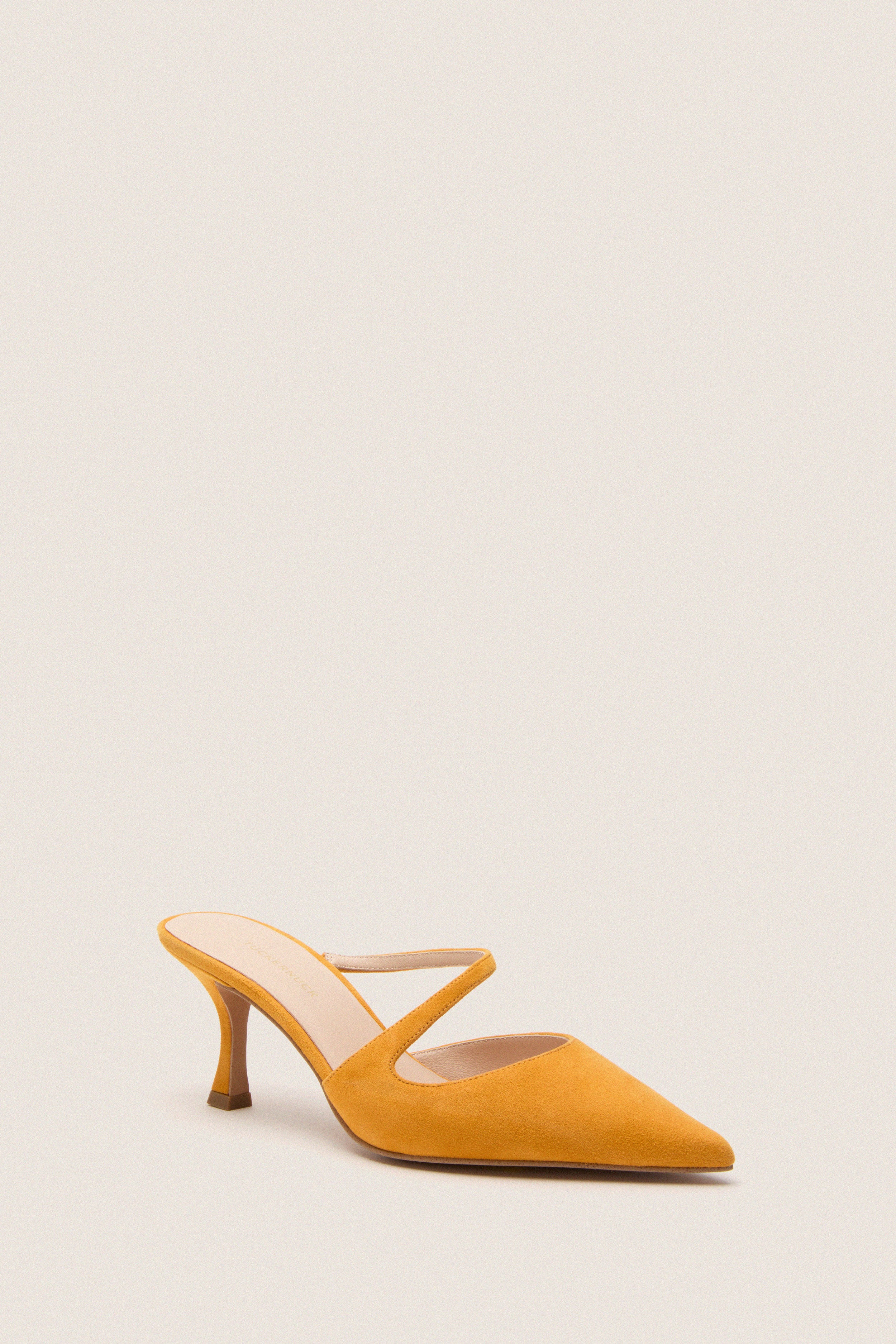 Marigold Suede Mimi Heels | Tuckernuck (US)
