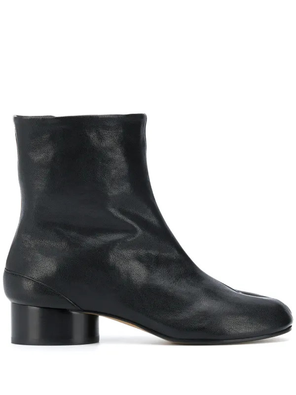 Maison Margiela Tabi 30mm Leather Ankle Boots - Farfetch | Farfetch Global