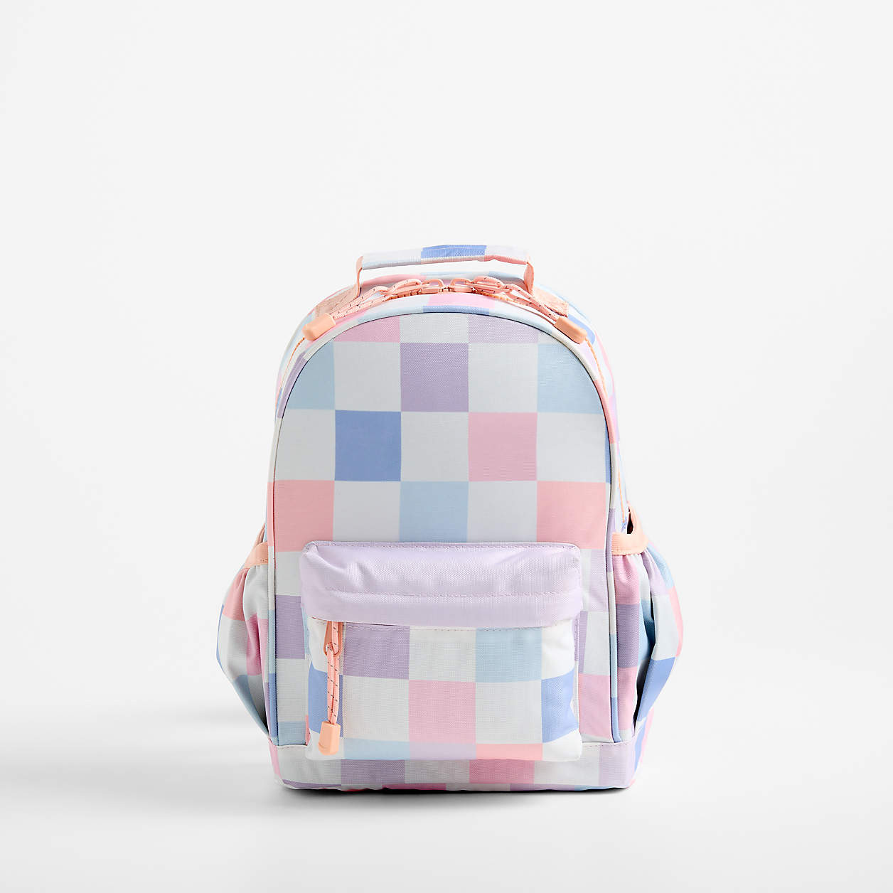 Green and Blue Colorblock Medium Kids Backpack with Side Pockets + Reviews | Crate & Kids | Crate & Barrel