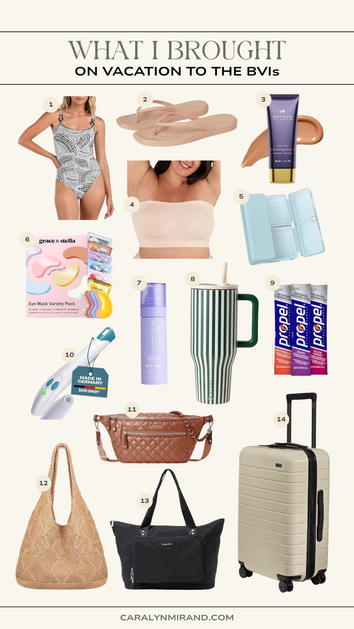 What I brought on vacation to the BVIs 🏝️☀️👙 use CARALYN20 at Shapermint. 

#LTKTravel #LTKSeasonal #LTKSwim