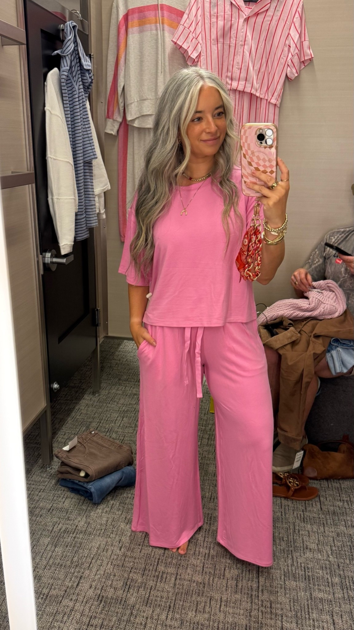 Open edit pink pajamas wear a size xs. Ugg slippers!

#LTKmomlife #LTKPetite #LTKSaleAlert