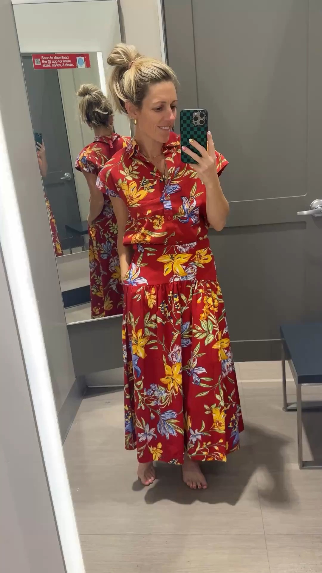 I usually stray away from red but I’m loving this red floral set with the matching collared button-down and the mid length skirt all currently on sale for target Circle week! 

#TargetStyle #TargetFINDS #TargetSkirt #BeachVacation #SpringBreak #SpringOutfit #EasterOutfit ￼@Target 

#LTKSaleAlert #LTKSeasonal #LTKTravel