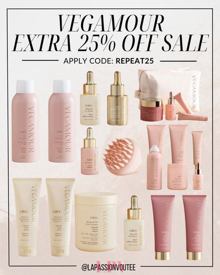 Elevate your hair game with Vegamour's Extra 25% Off Sale! Use code: Repeat25 to indulge in savings on premium haircare essentials. Discover the secret to healthier, more vibrant locks and unleash your hair's full potential. Don't miss out on this exclusive opportunity to upgrade your beauty routine!

#LTKSeasonal #LTKsalealert #LTKbeauty