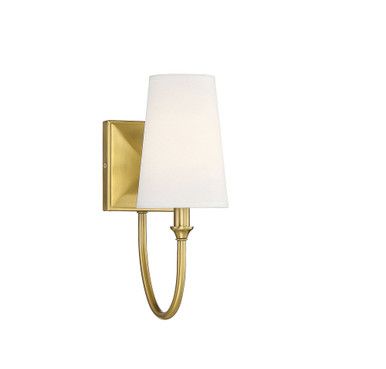 Cameron Wall Sconce, 1-Light, Warm Brass, 13"H (9-2542-1-322 1R0LE) | Lighting Reimagined