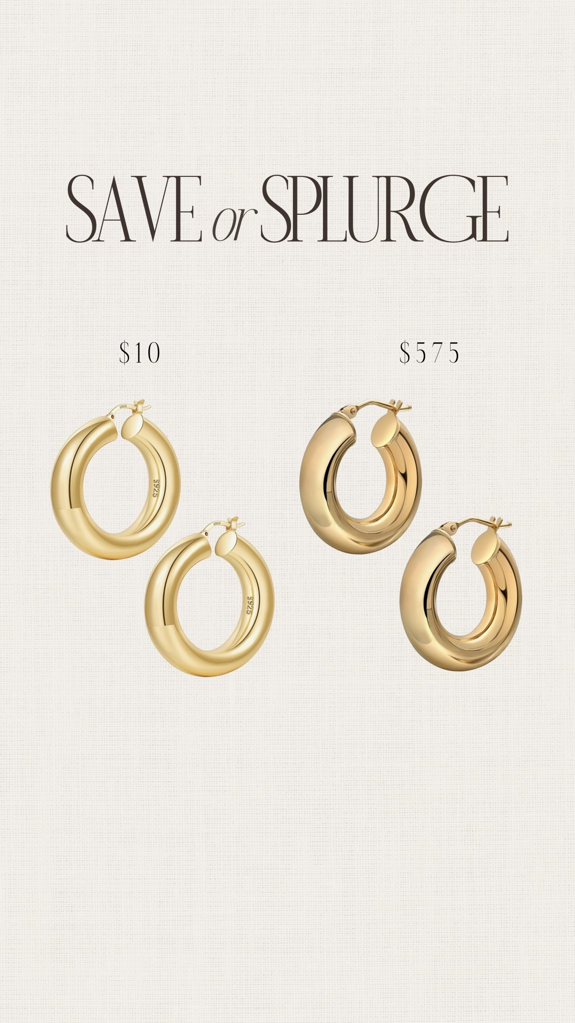 Save or Splurge✨ Loving these gold hoops. Either set would make the perfect gift this holiday season. #stylinbyaylin #giftidea 

#LTKStyleTip #LTKFindsUnder50 #LTKGiftGuide