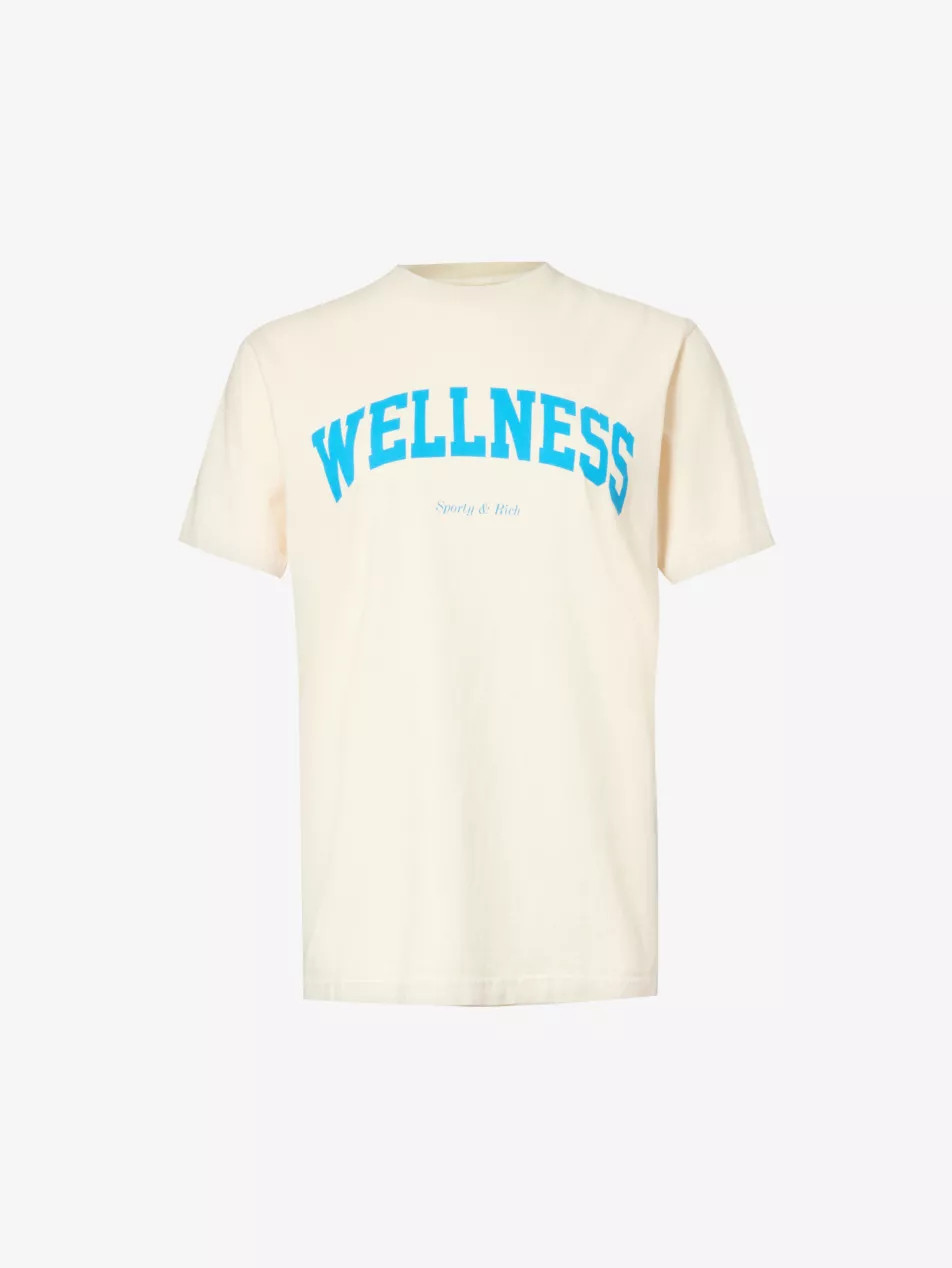 Wellness brand-print cotton-jersey T-shirt | Selfridges