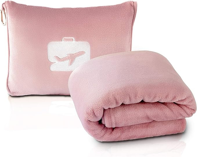 EverSnug Travel Blanket and Pillow - Ultra-Soft, Compact & Lightweight, 65x40 Inches, with Carry ... | Amazon (US)