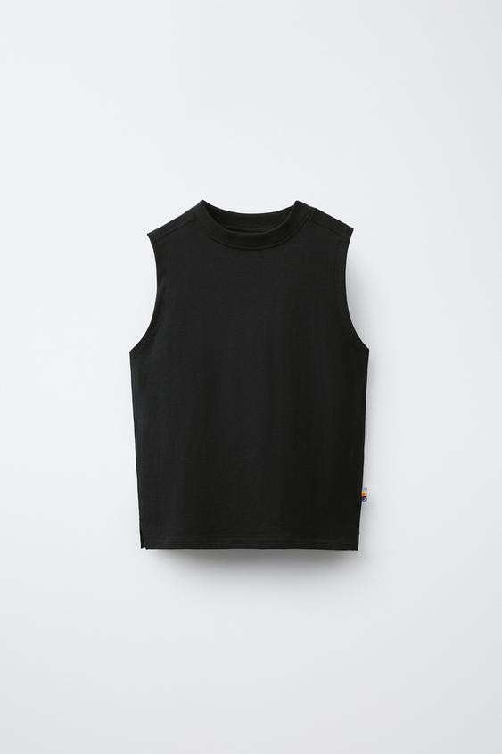 PLAIN SLEEVELESS TOP WITH TAG | Zara US