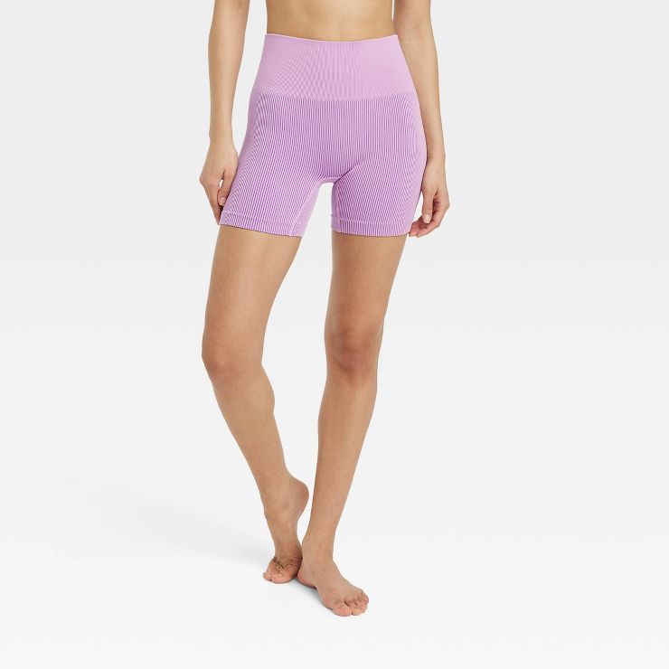 Women's Ribbed Seamless Bike Shorts - Colsie™ | Target