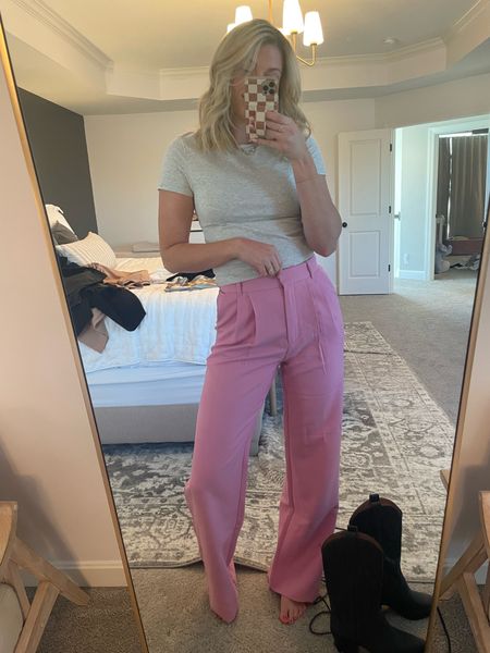 Sloane tailored pants. Pink pants 