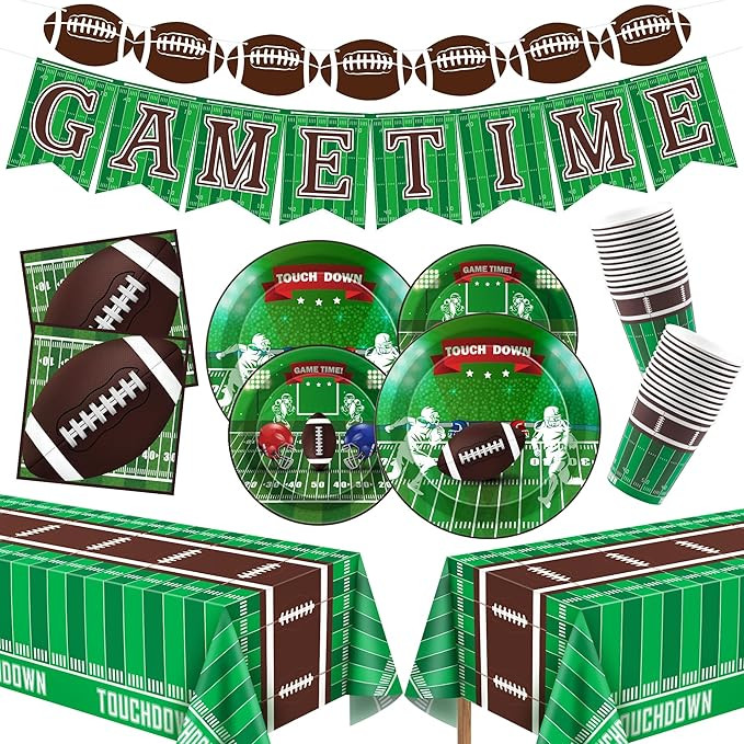 OHOME Football Party Decorations - Super Game Bowl Party Decorations 2026 - Serve 24 - Football P... | Amazon (US)