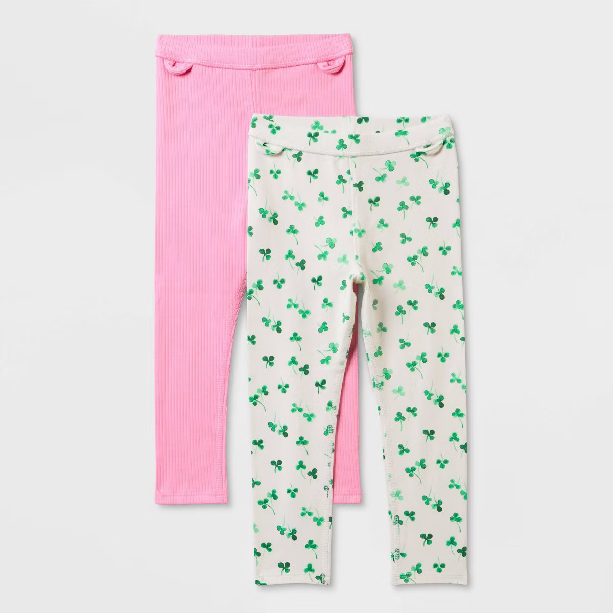 Toddler Girls' 2pk Adaptive St. Patrick's Day Leggings - Cat & Jack™ White/Pink | Target